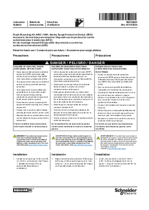Image of Flush Mounting Kit HWC / HWL Series Surge Protective Device (SPD) Installation Instructions