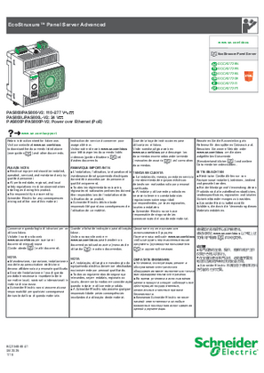 Image of EcoStruxure Panel Server Advanced (PA800 - PAS800L - PAS800P) - Instruction sheet