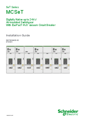 Image of MCSeT with EvoPacT (24kV) Installation guide
