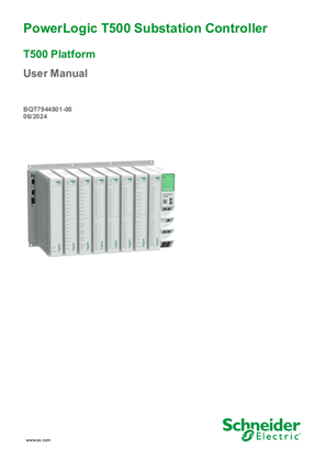 Image of PowerLogic T500 Platform User Manual
