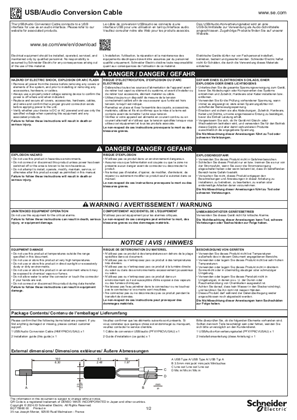 Slika linije USB/Audio Conversion Cable, Instruction Sheet