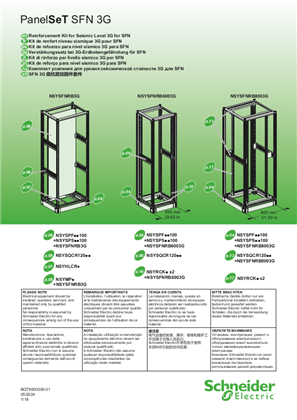 Image of PanelSeT SFN 3G - Reinforcement Kit for Seismic Level 3G for SFN - Instruction Sheet