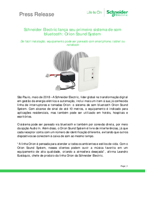Imagem de Schneider Electric lança seu primeiro sistema de som bluetooth: Orion Sound System