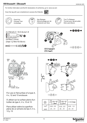 イメージ XB5A-N - Push-button, Instruction Sheet