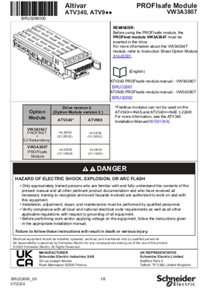 Image of Instruction Sheet PROFIsafe module VW3A3807