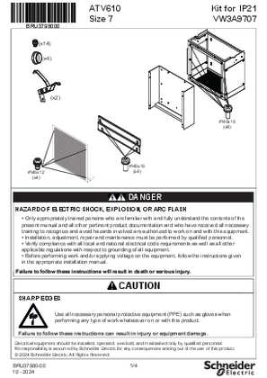イメージ Instruction sheet ATV610 IP21 KIT - VW3A9707