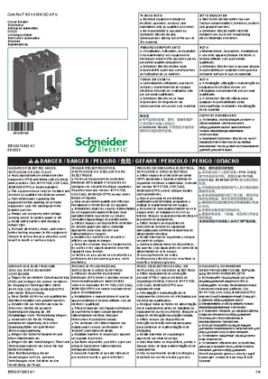 Image de ComPacT NSX 630N DC 4P U - Disjoncteur - Fiche d'instructions