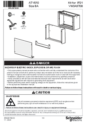 Gambar dari Instruction Sheet ATV610 IP21 KIT : VW3A9708