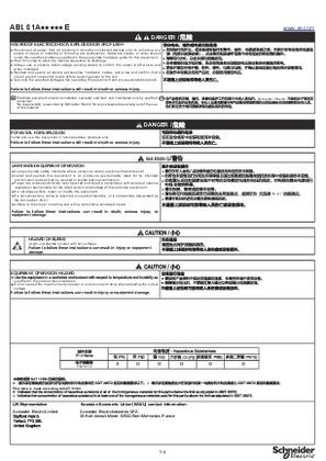 Image of Easy Modicon ABLS1A●●●●●E, Instruction Sheet