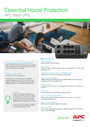 Imagen de APC Back-UPS BE Brochure