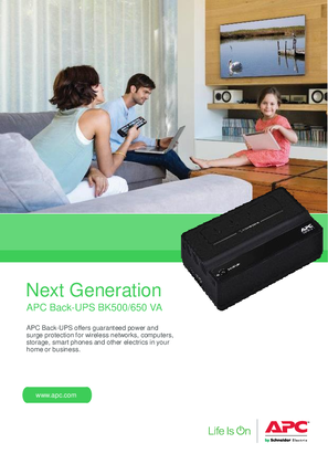 Image of APC Back-UPS BK-CH (500/650 VA) Brochure
