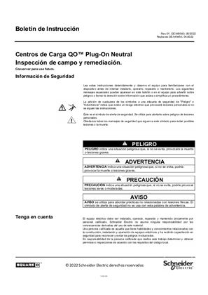 Imagen de Centros de Carga QO™ Plug-On Neutral Inspección de campo y remediación