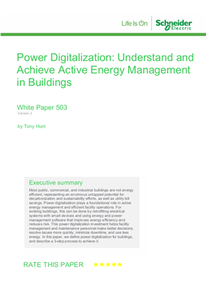 Image of Power Digitalization: Understand and Achieve Active Energy Management in Buildings