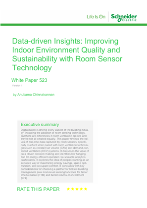 Image of Data-driven Insights: Improving Indoor Environment Quality and Sustainability with Room Sensor Technology
