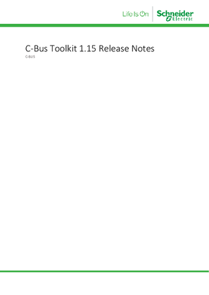 Image of C-Bus Toolkit Software and Release Notes - V1.15.8