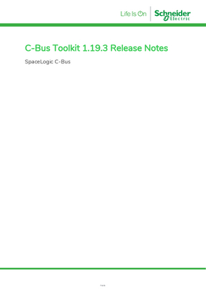 Image of C-Bus Toolkit Release Notes V1.19.3