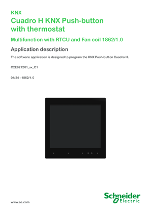 Imagen de SpaceLogic KNX Cuadro H KNX Push-button with thermostat