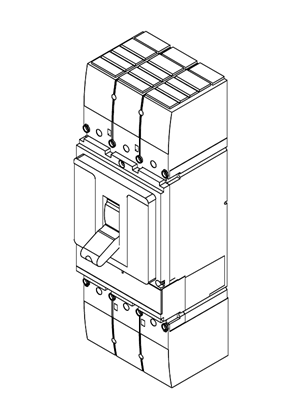 的映像 NSX400K 10kA AC 3P3D 400A - 3D CAD