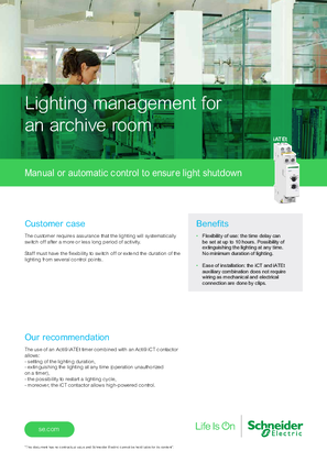 Imagen de Lighting management for an archive room