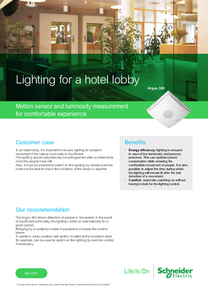 Image of Lighting for a hotel lobby