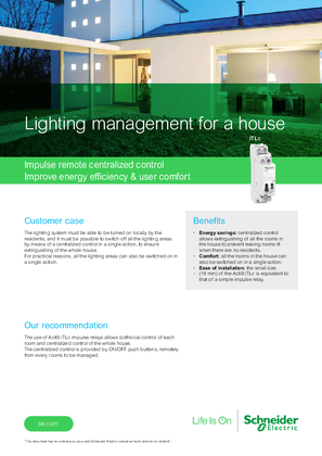 Image of Lighting management for a house