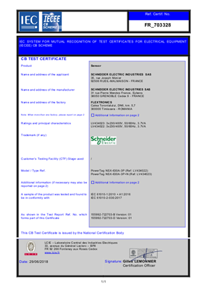 Image of CB-Certificate-ComPact-PowerTag-NSX630A-LV434022-LV434023