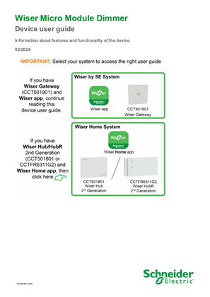 Image of Wiser Micro Module Dimmer - Device user guide