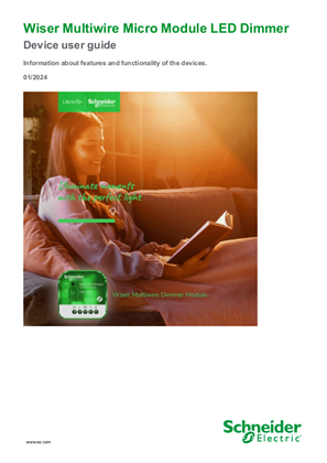 Image of Wiser Multiwire Micro Module LED Dimmer - Device user guide (Wiser by SE)