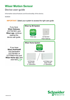 Image of Wiser Motion Sensor – Device user guide