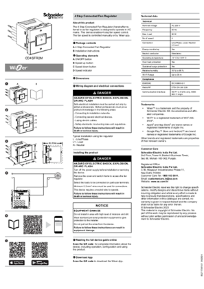 Image of 4 Step Connected Fan Regulator - Installation instructions