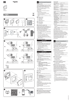 Image of Wiser Flush-mounted Thermostat 2 A - Instruction sheet
