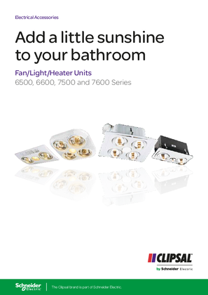 Image of Add a little sunshine to your bathroom. Fan/Light/Heater Units 6500, 6600, 7500 and 7600 Series, 136992