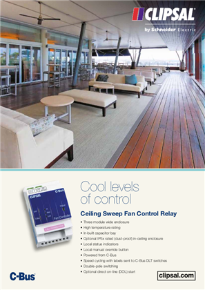 C-Bus Cool levels of control, Ceiling Sweep Fan Control Relay, 22457