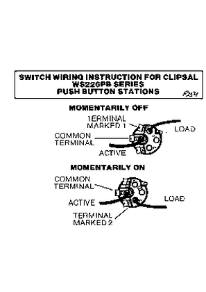 Image of Wiring Instructions - WS226PB Series push button stations - F254