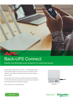 Image of APC Back-UPS Connect CP12036LI Brochure