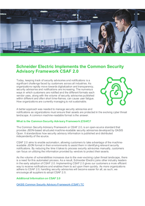 Obrázek Common Security Advisory Framework
