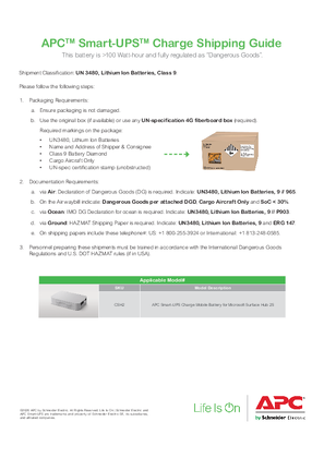Afbeelding van APC Charge Mobile Battery Shipping Guide