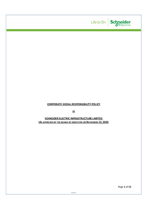 Image of Corporate Social Responsibility Policy- 2021