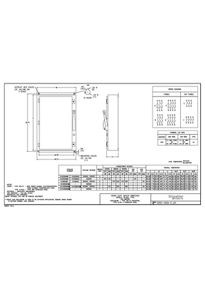 Imagen de Heavy Duty Safety Switches 400A Visible Blade ENCLOSURE - TYPE 3R-12 Technical drawings