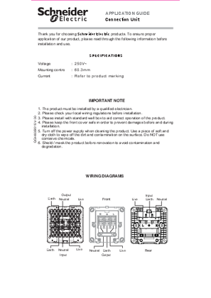 Image of use manual Connection Unit_English