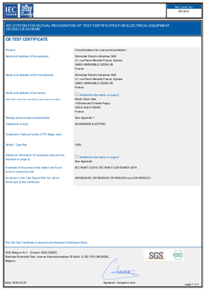 Image of CEBEC Certificate