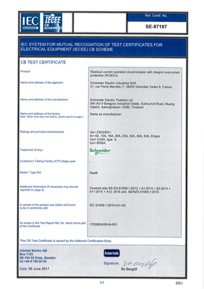 Image of INTERTEK Certificate