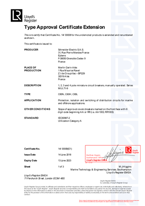 Image of LRS certificate