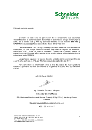 Imagen de Carta EPS descontinuado