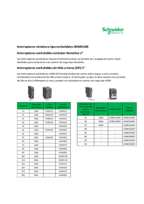 Imagen de Catálogo Interruptores Automáticos Homeline