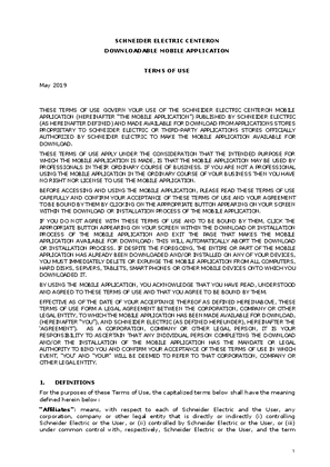 Slika linije Centeron - Terms Of Use - English