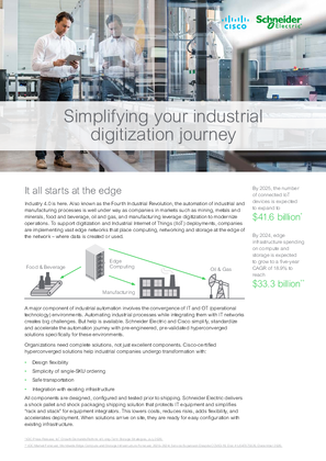 Image of Schneider Electric and Cisco Simplify you Industrial Digitization Journey