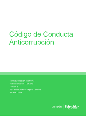 Imagen de Código Anticorrupción Schneider Electric