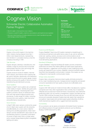 Image of Cognex Vision brochure