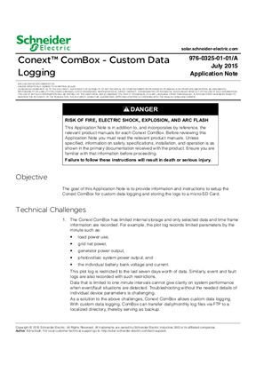 Image of Conext Combox Custom Data Logging Application Note_976-0325-01-01